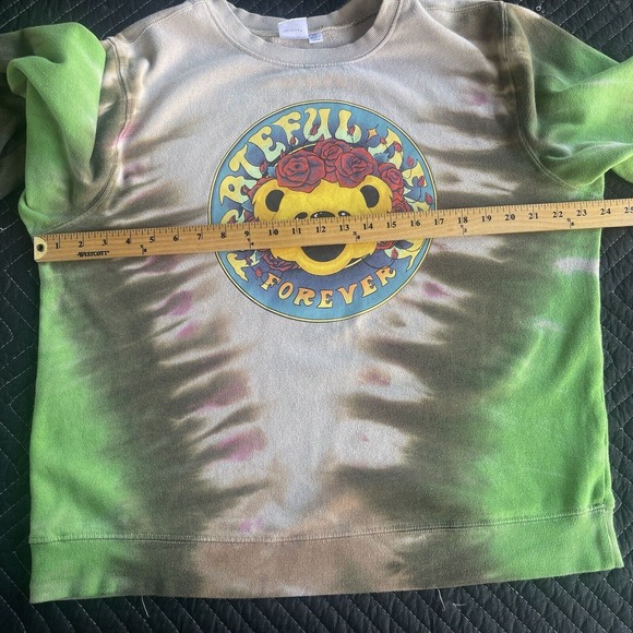 Grateful Dead Sweater Womens XXL 2X Band Bear Roses Multicolored Sweatshirt - Picture 7 of 10